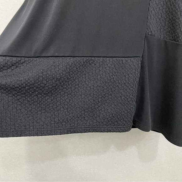 Chicos Black Round Neck 3/4 Sleeve Blouse - Picture 5 of 12